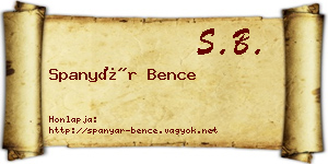 Spanyár Bence névjegykártya